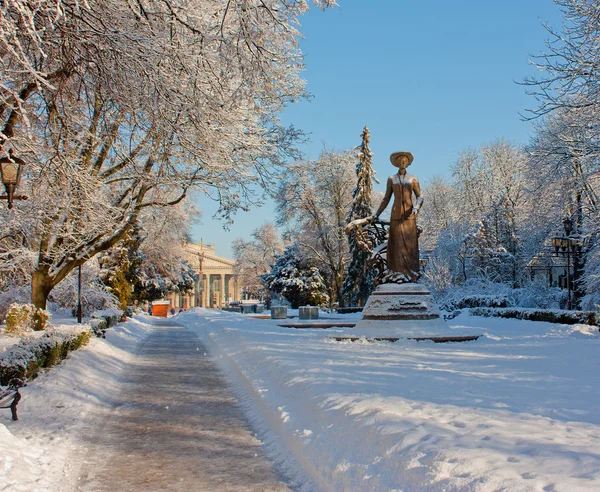 Salome Krushel 'nyts' koi Monumento no centro de Ternopil. Ukra. — Fotografia de Stock