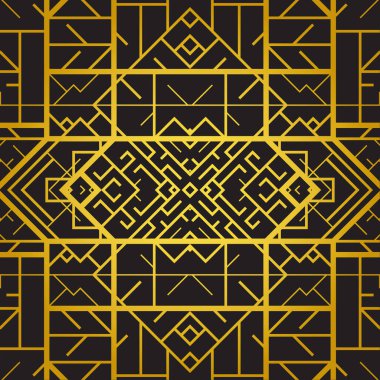 Art deco geometrik desenli arkaplan (1920 'lerin tarzı)