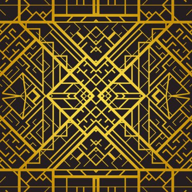 Art deco geometrik desenli arkaplan (1920 'lerin tarzı)