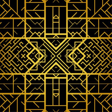 Art deco geometrik desenli arkaplan (1920 'lerin tarzı)