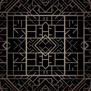 Art deco geometrik desenli arkaplan (1920 'lerin tarzı)