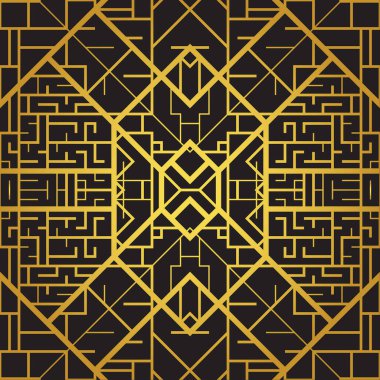 Art deco geometrik desenli arkaplan (1920 'lerin tarzı)