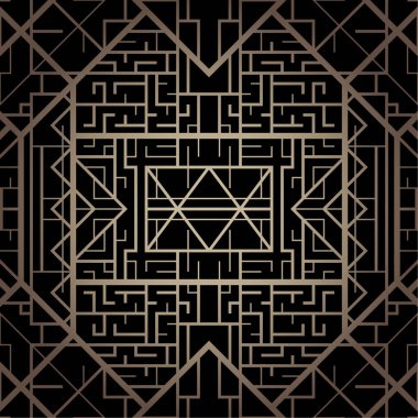 Art deco geometrik desenli arkaplan (1920 'lerin tarzı)
