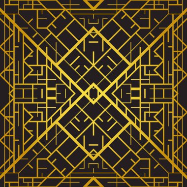 Art deco geometrik desenli arkaplan (1920 'lerin tarzı)
