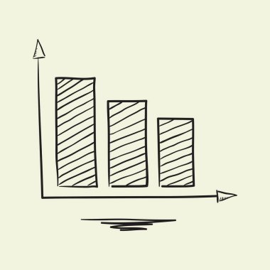 Grafik Simgesi. El çizimi vektör illüstrasyonu.