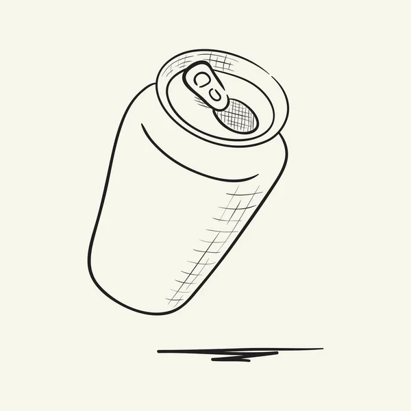 飲料缶だ 手描きベクトルイラスト — ストックベクタ
