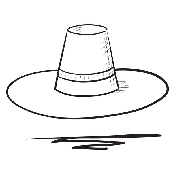 Ilustração Chapéu Desenhado Mão —  Vetores de Stock