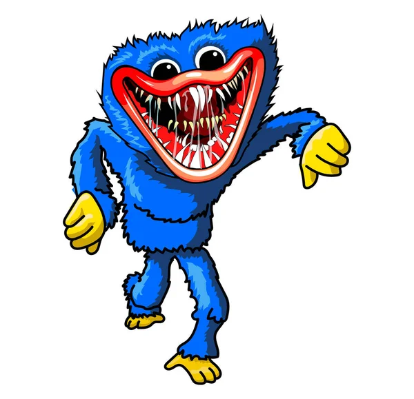 Huggy Wuggy the main monster of the famous computer game goes to meet