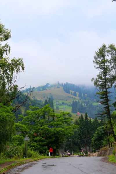 Weg naar de berg — Stockfoto