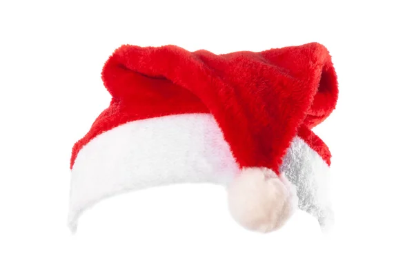 Noel Baba kırmızı şapka beyaz arka planda izole