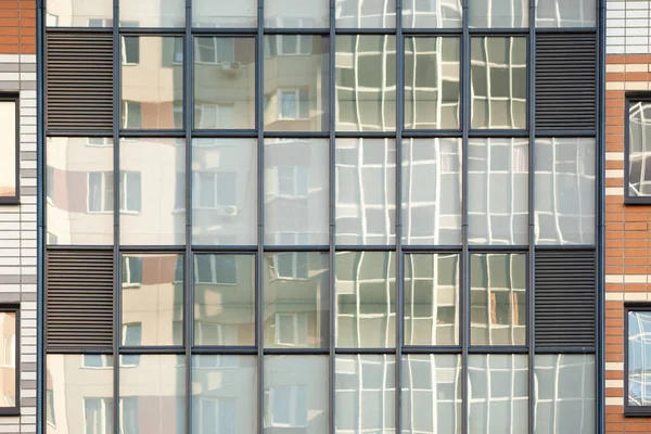 Glazed balconies and loggias of modern apartment buildings — Stockfoto