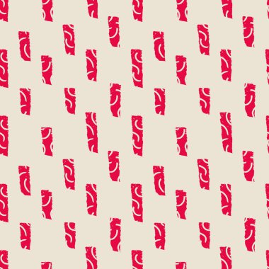 Vektör kırmızı çizgili kabataslak desen tekrarla