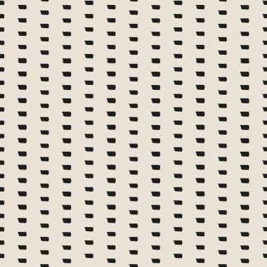 Vektör siyah çizgili fildişi dikişsiz desen çizdi