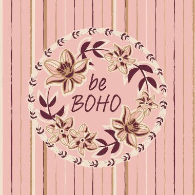 Vektör pembe çiçekli nergisler aynı deseni tekrarlıyor.