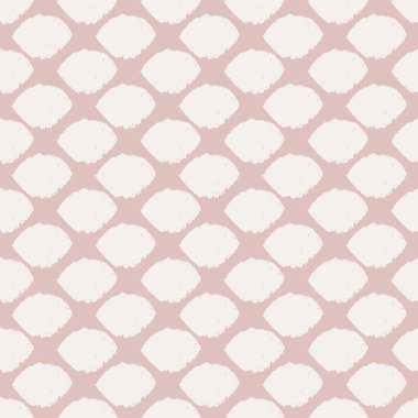 Vektör pembe beyaz geometrik oval dikişsiz desen