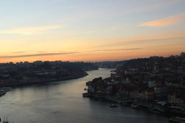 Momenti Prima Del Tramonto Sul Porto — Foto Stock