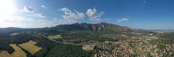 Panoramatický Výhled Horu Montserrat — Stock fotografie