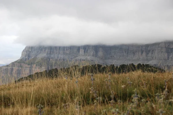 Panoramatický Výhled Hory Národního Parku Monte Perdido — Stock fotografie