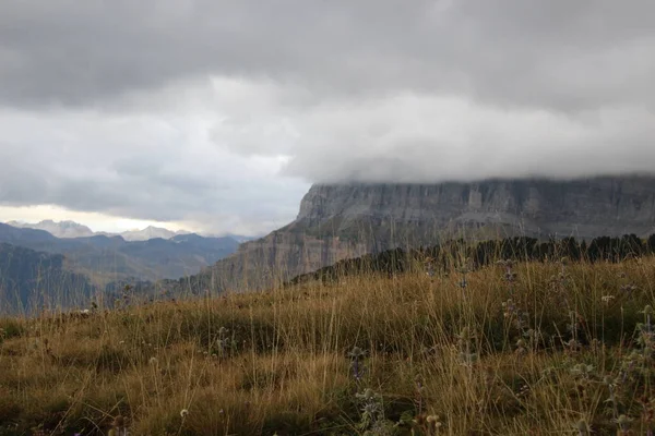 Panoramautsikt Över Bergen Nationalparken Monte Perdido — Stockfoto