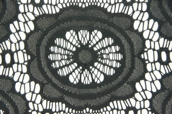 Черная ткань с кружевами . — стоковое фото