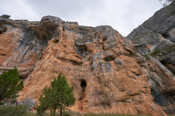 Impressive Rock Formation Formed River Lobos Soria Spain — Stock Photo, Image