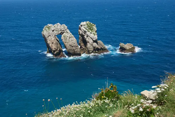 Скелях Північної Іспанії Відкривається Чудовий Вид Химерні Скелі — стокове фото
