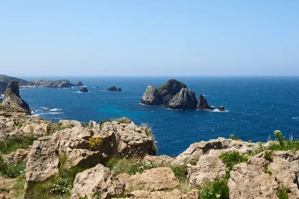 Скелях Північної Іспанії Відкривається Чудовий Вид Химерні Скелі — стокове фото