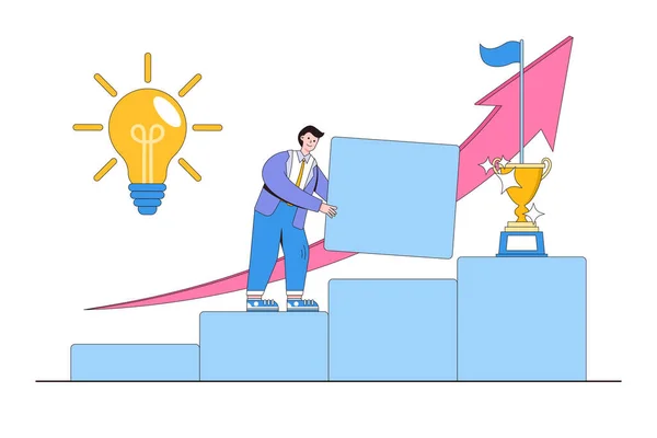 Steps Success Leadership Professional Path Growth Strategy Inspiration Determination Succeed — Stockový vektor