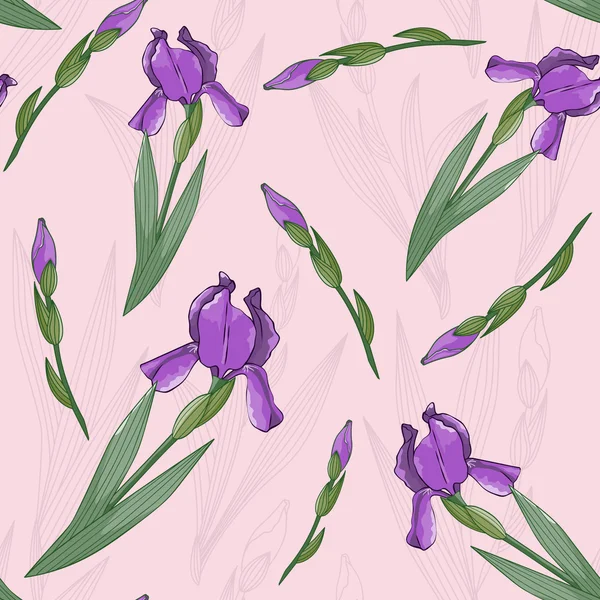 süsen çiçekler ile Seamless Modeli