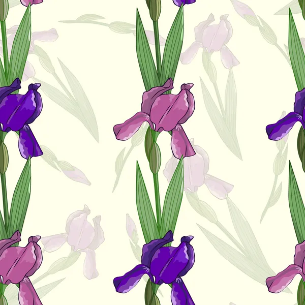 süsen çiçekler ile Seamless Modeli