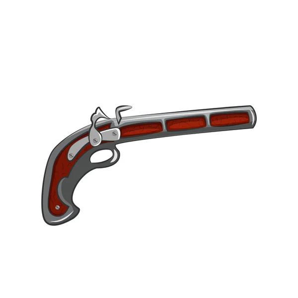 Vector vintage de pistola flintlock — Vector de stock