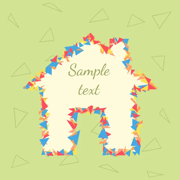 tasarlamak vektör çerçeve. üçgen yapılmış ev.