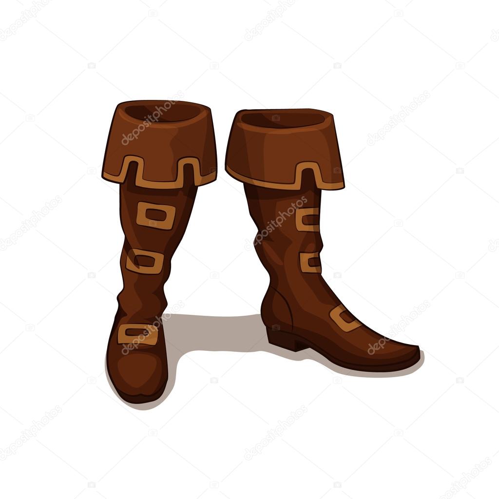 Vector illustration of leather boots