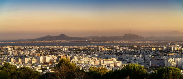 Blick Auf Tunis Vom Berg Tunesien — Stockfoto