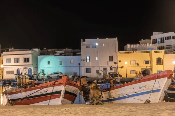 Vista Sul Lungomare Con Muro Kasbah Pittoresche Case Nel Vecchio — Foto Stock