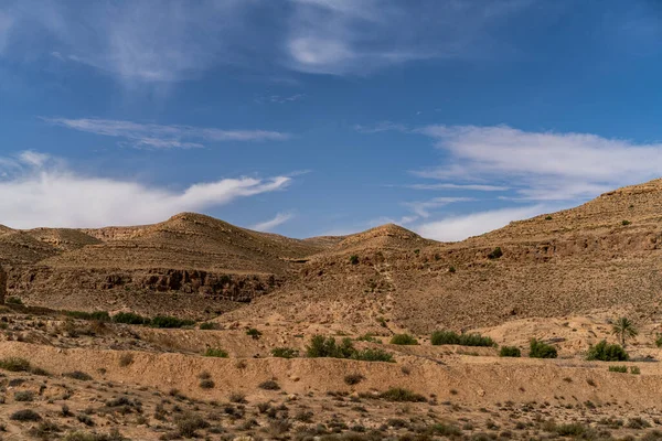 Tunus 'un güney bölgesindeki Dahar manzarası 