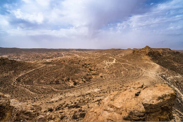 Viss Utsikt Över Dahar Södra Regionen Tunisien — Stockfoto