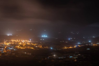 Beni Keddache - Güney Tunisia kasabası- geceleri Dahar Tunus