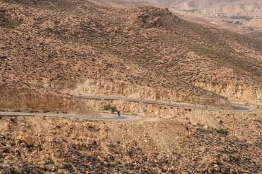 Tunus 'un güney bölgesindeki Dahar manzarası 
