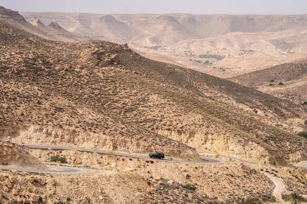 Tunus 'un güney bölgesindeki Dahar manzarası 