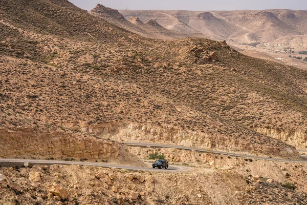 Tunus 'un güney bölgesindeki Dahar manzarası 