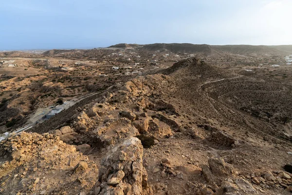 Widok Dahar Południowy Region Tunezji — Zdjęcie stockowe