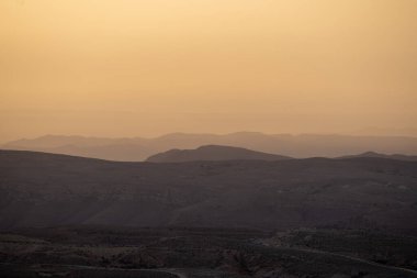 Tunus 'un güney bölgesindeki Dahar manzarası 