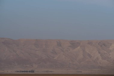 Chott Jerid 'in güney Tunus' taki endorheik tuz gölü manzarası. - Tozeur Valiliği - Tunus 