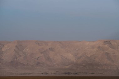 Chott Jerid 'in güney Tunus' taki endorheik tuz gölü manzarası. - Tozeur Valiliği - Tunus 