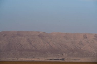Chott Jerid 'in güney Tunus' taki endorheik tuz gölü manzarası. - Tozeur Valiliği - Tunus 