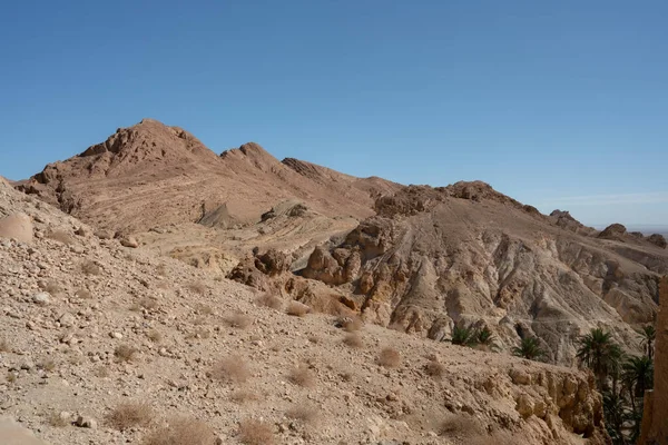 Some View Chbika Mountain Oasis Western Tunisia Tozeur Governorate Tunisia — 스톡 사진