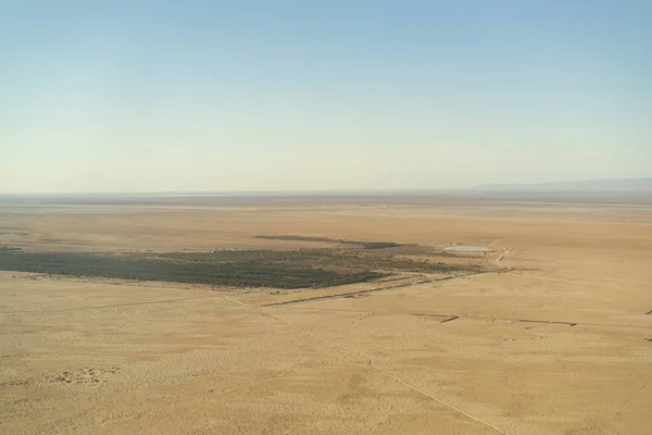 Aerial View Desert Tozeur Its Palm Grove Western Tunisia Tunisia — Fotografia de Stock