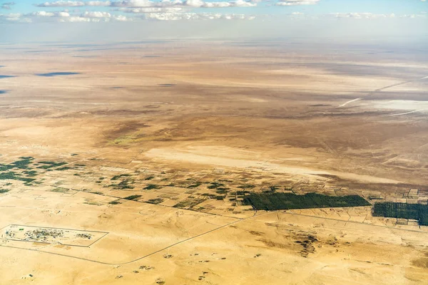 Aerial View Desert Tozeur Its Palm Grove Western Tunisia Tunisia — Zdjęcie stockowe