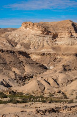 Tunus 'un batısındaki Sahra' ya yakın güney dağının manzarası - Tunus Valiliği - 